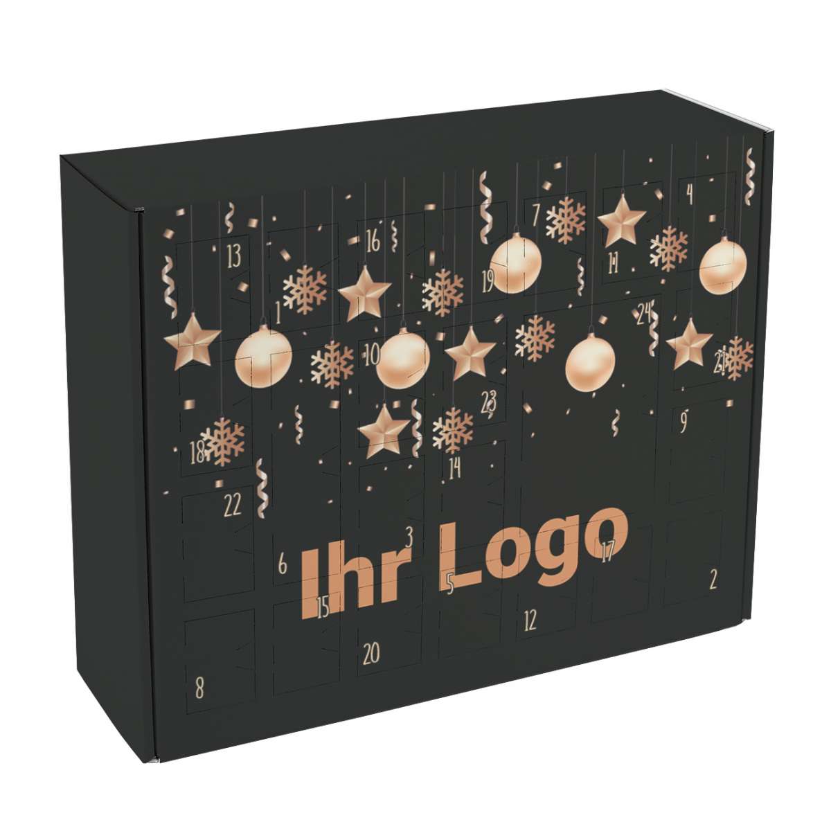 DIY Adventskalender mit Weihnachtsschmuck und Firmenlogo  geschenke-online.de B2B Shop