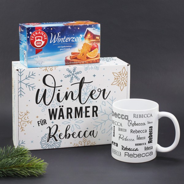 Winterwärmer Geschenkset mit Tasse und Tee