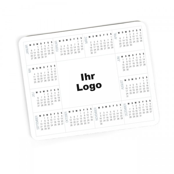 Kalender-Mousepad mit Firmenlogo  geschenke-online.de B2B Shop